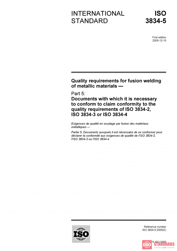 ISO 3834-5:2005 PDF