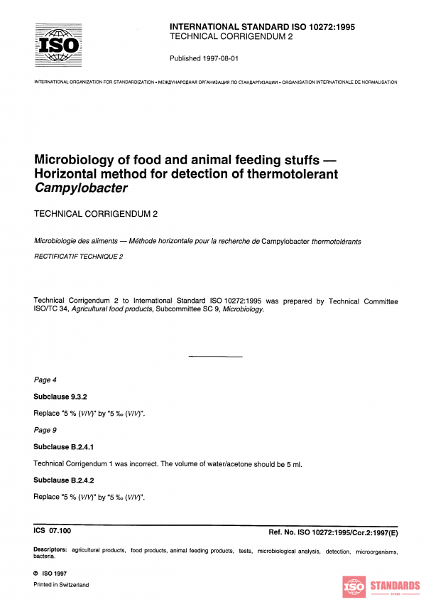 ISO 10272:1995/Cor 2:1997 PDF