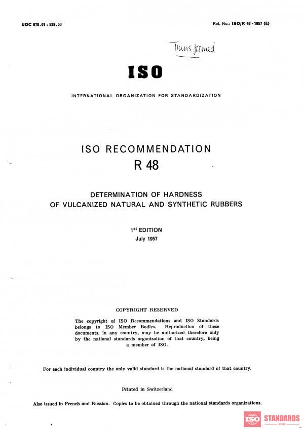 ISO/R 48:1957 PDF