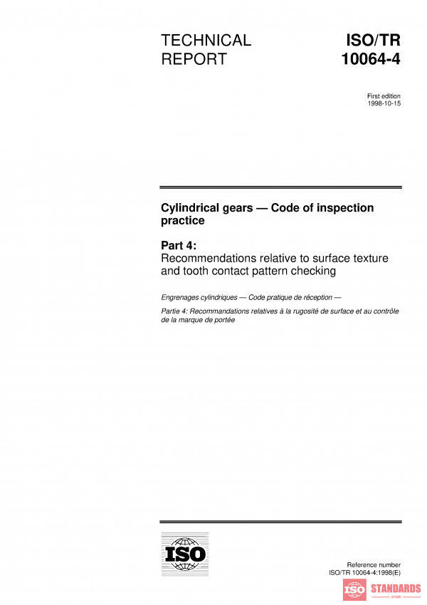 ISO/TR 10064-4:1998 PDF