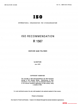 ISO/R 1567:1970 PDF