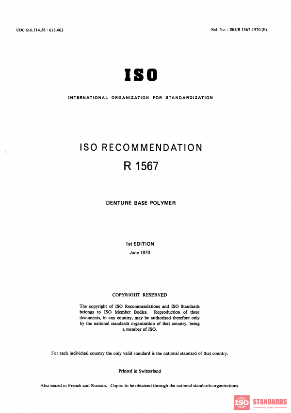ISO/R 1567:1970 PDF