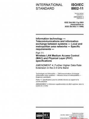 ISO/IEC 8802-11:2005/AMD4:2006 PDF