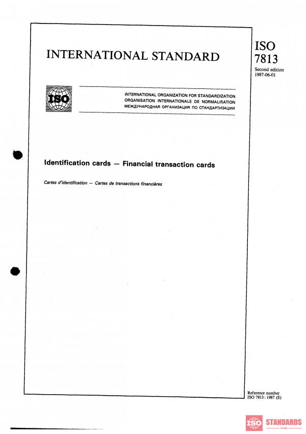 ISO 7813:1987 PDF