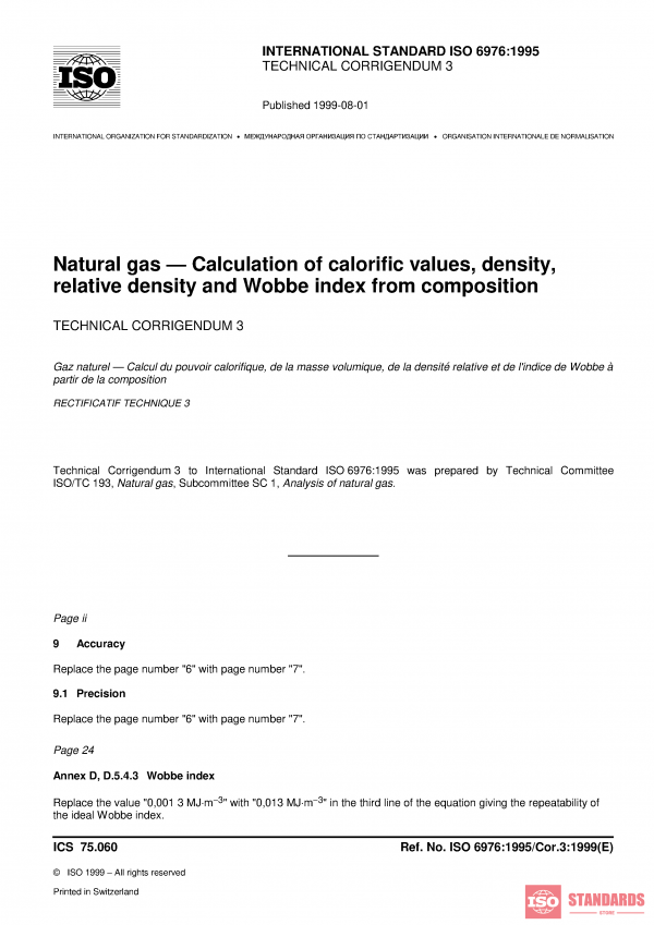 ISO 6976:1995/Cor 3:1999 PDF