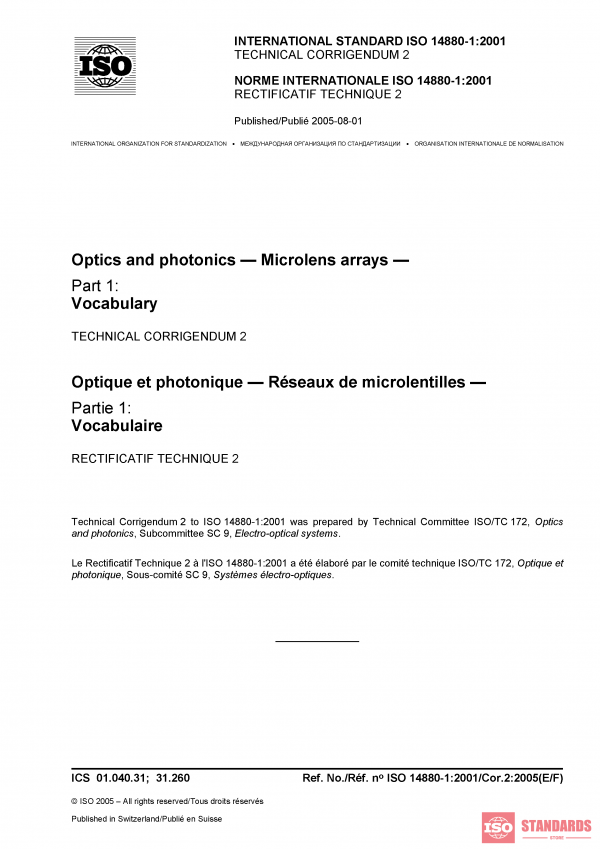 ISO 14880-1:2001/Cor 2:2005 PDF