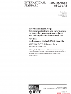 ISO/IEC/IEEE 8802-1AE:2013/Amd 3:2018 PDF