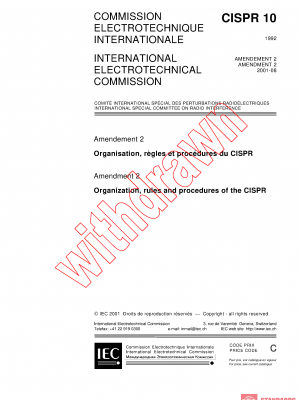 CISPR 10:1992/AMD2:2001 PDF