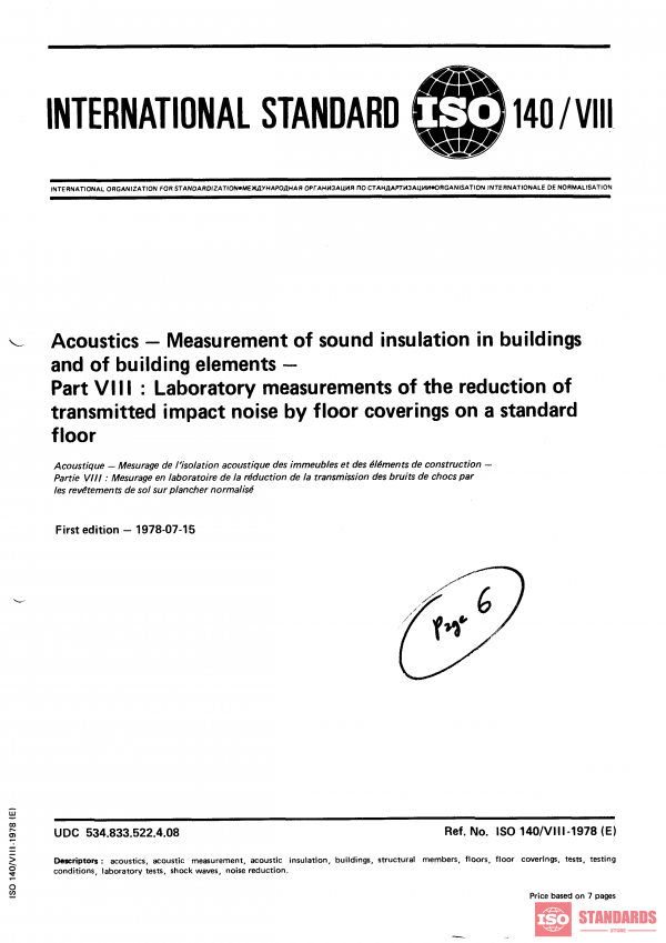 ISO 140-8:1978 PDF