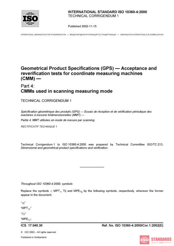 ISO 10360-4:2000/Cor 1:2002 PDF