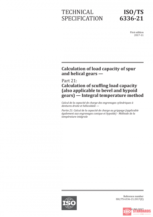 ISO/TS 6336-21:2017 PDF