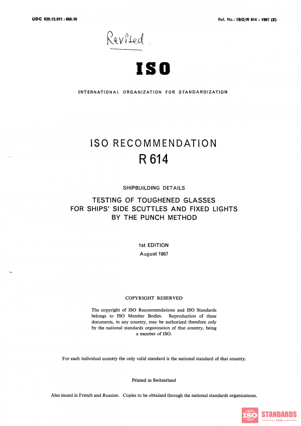 ISO/R 614:1967 PDF