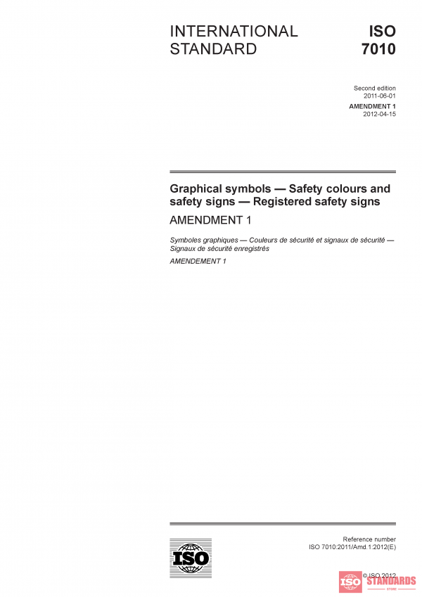 ISO 7010:2011/Amd 1:2012 PDF