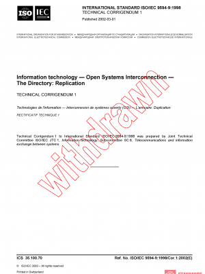 ISO/IEC 9594-9:1998/COR1:2002 PDF