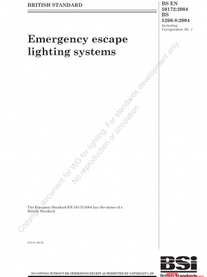 BS EN 50172/5266 WG-8:2004 PDF