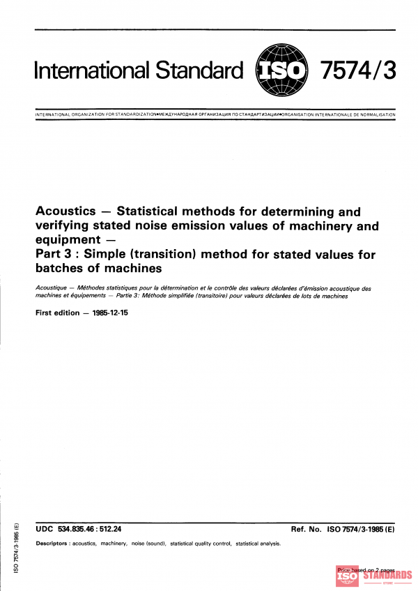 ISO 7574-3:1985 PDF
