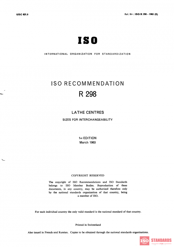 ISO/R 298:1963 PDF