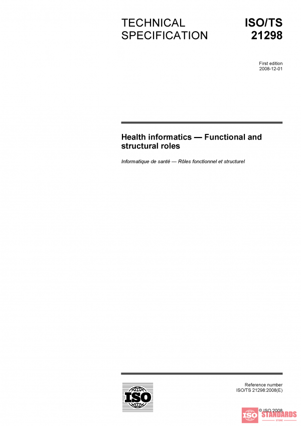 ISO/TS 21298:2008 PDF