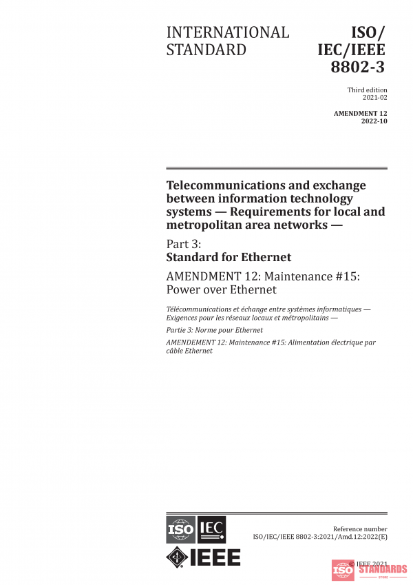 ISO/IEC/IEEE 8802-3:2021/Amd 12:2022 PDF