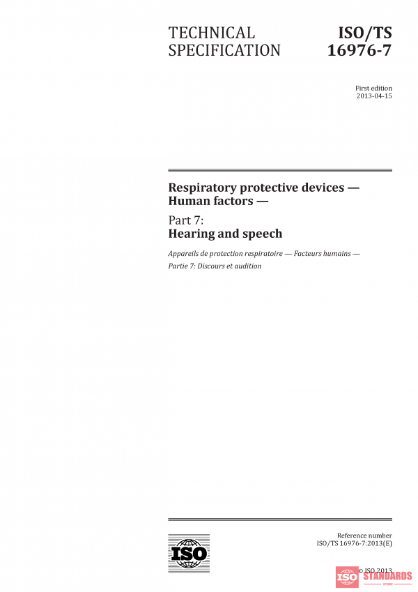 ISO/TS 16976-7:2013 PDF