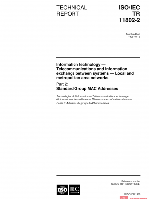 ISO/IEC TR 11802-2:1999 PDF