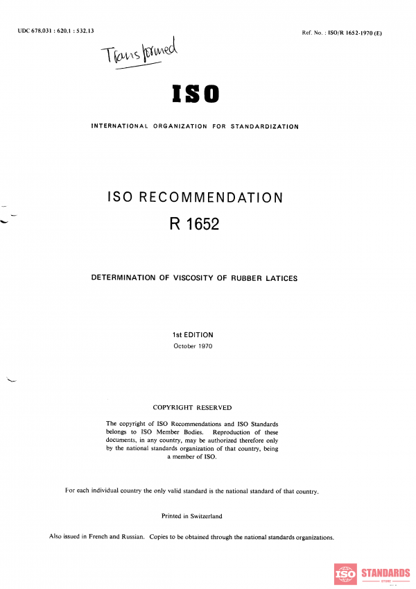 ISO/R 1652:1970 PDF