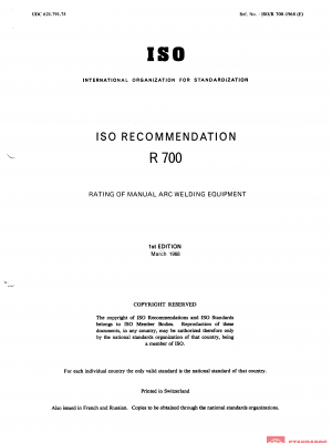 ISO/R 700:1968 PDF