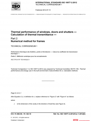 ISO 10077-2:2012/Cor 1:2012 PDF
