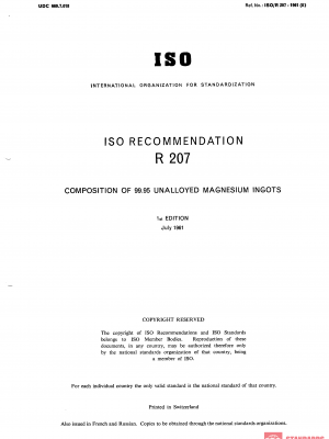 ISO/R 207:1961 PDF