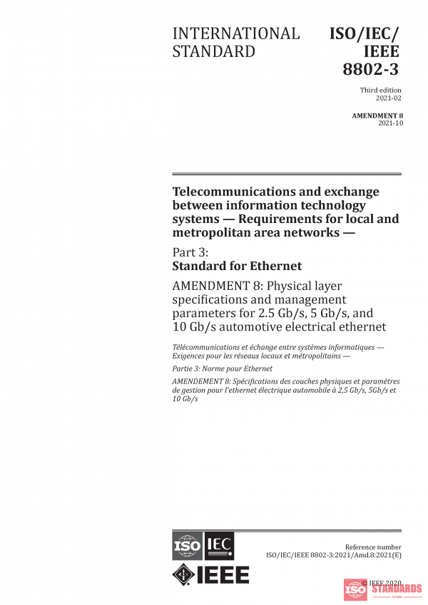ISO/IEC/IEEE 8802-3:2021/Amd 8:2021 PDF