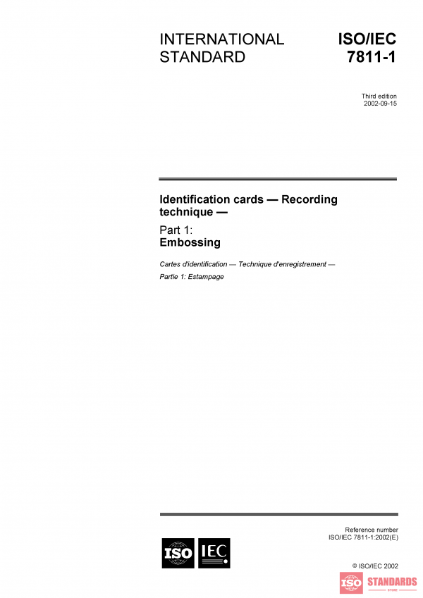 ISO/IEC 7811-1:2002 PDF