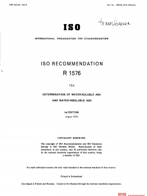 ISO/R 1576:1970 PDF