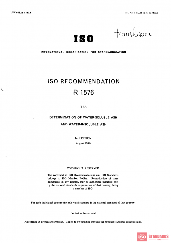 ISO/R 1576:1970 PDF