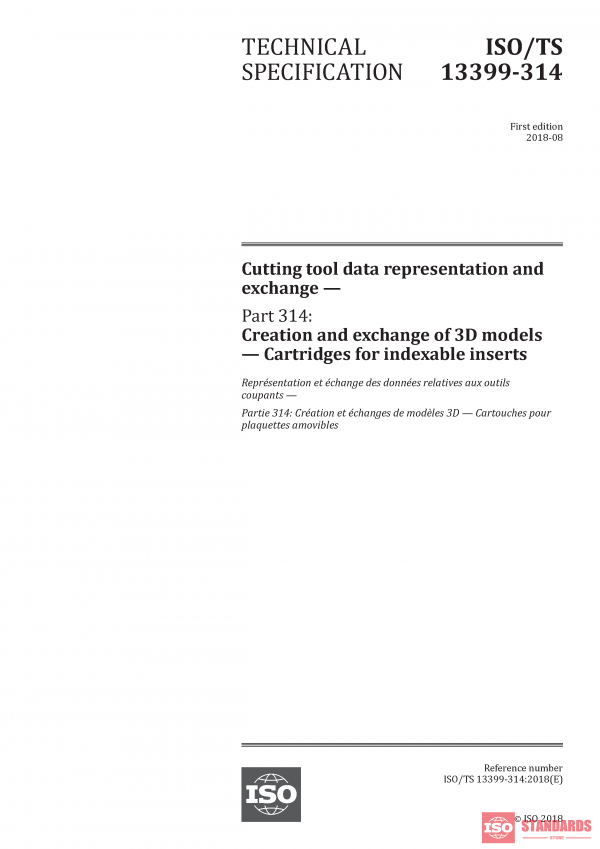 ISO/TS 13399-314:2018 PDF