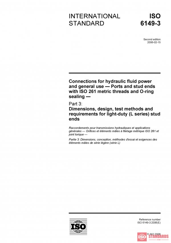 ISO 6149-3:2006 PDF
