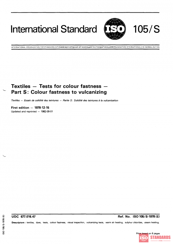 ISO 105-S:1978 PDF