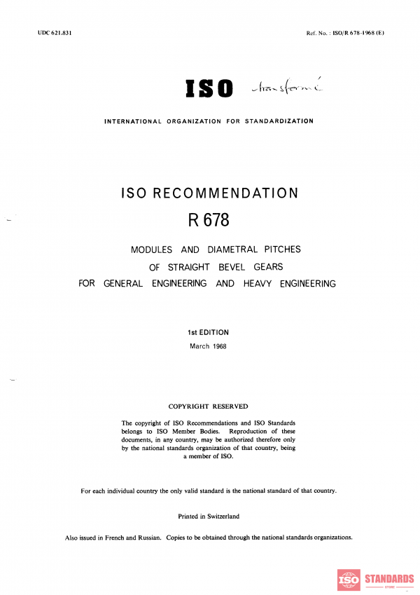ISO/R 678:1968 PDF