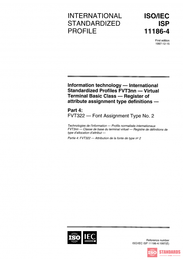 ISO/IEC ISP 11186-4:1997 PDF