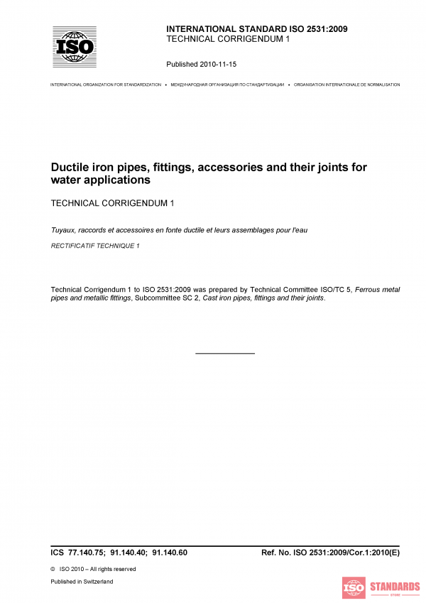 ISO 2531:2009/Cor 1:2010 PDF