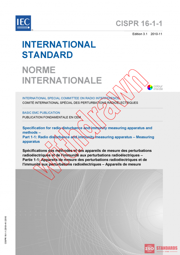 CISPR 16-1-1:2010+AMD1:2010 CSV PDF