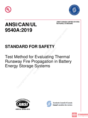 ANSI/CAN/UL 9540 A – WG:2019 PDF
