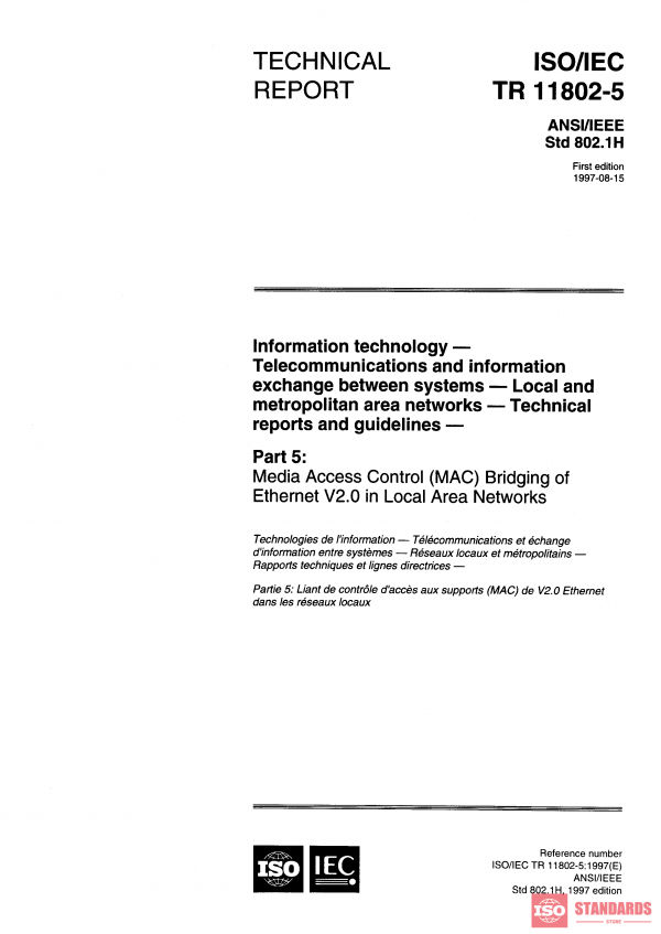 ISO/IEC TR 11802-5:1997 PDF