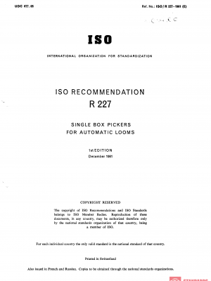 ISO/R 227:1961 PDF
