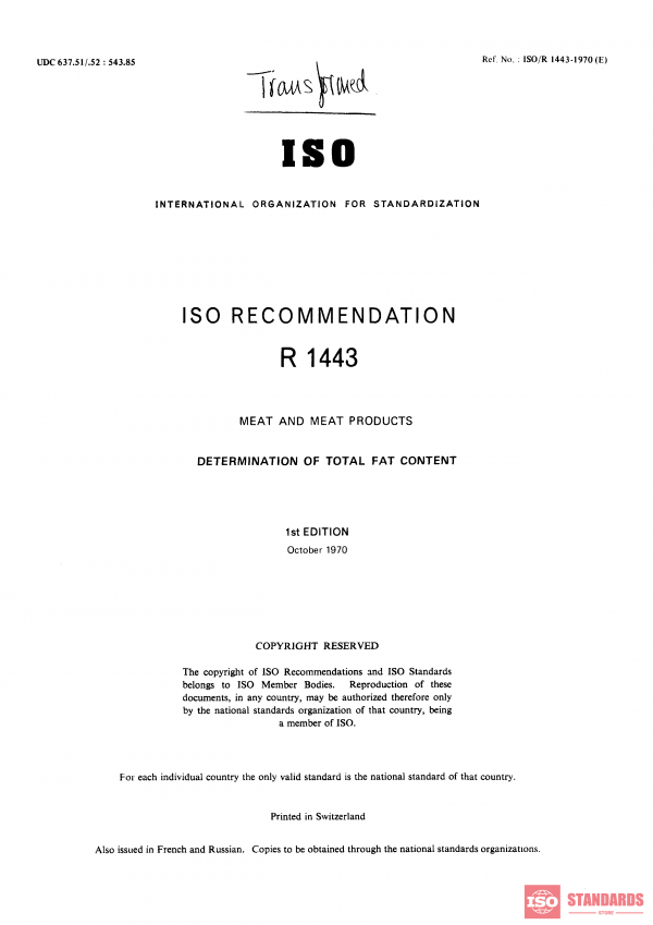 ISO/R 1443:1970 PDF
