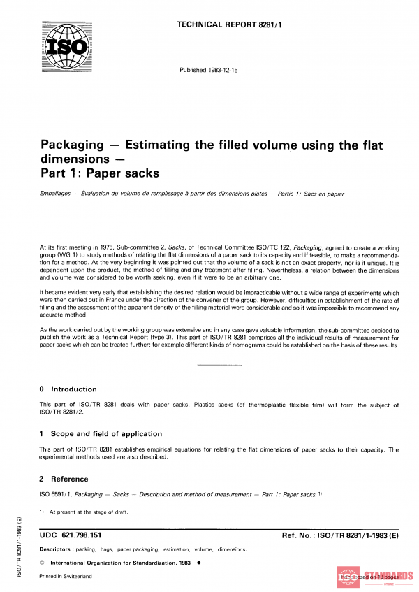 ISO/TR 8281-1:1983 PDF