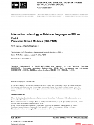 ISO/IEC 9075-4:1999/Cor 2:2003 PDF