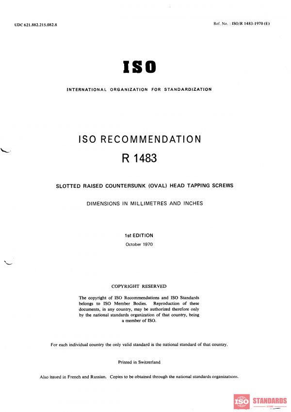 ISO/R 1483:1970 PDF