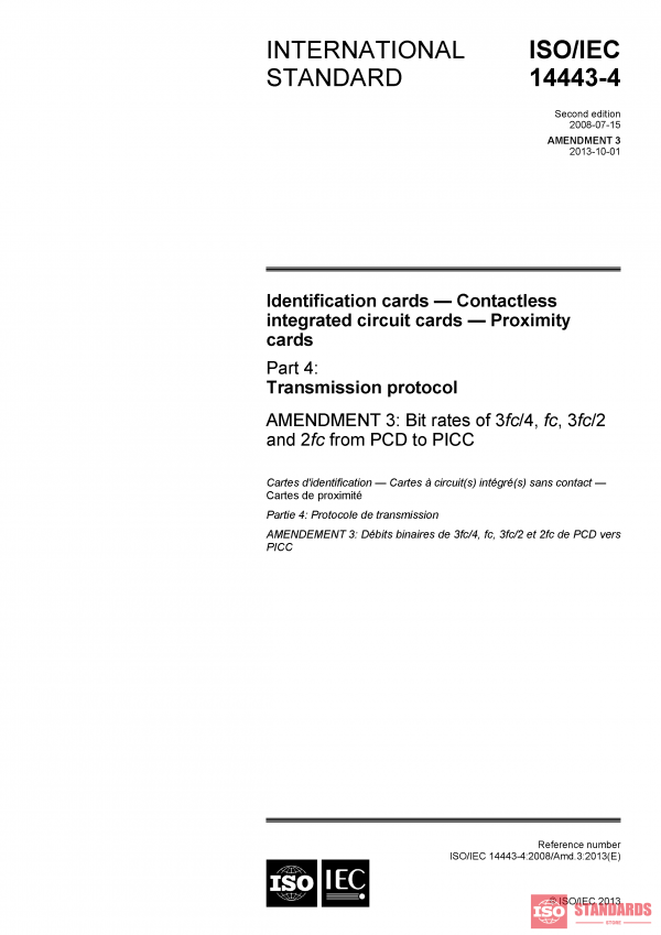 ISO/IEC 14443-4:2008/Amd 3:2013 PDF