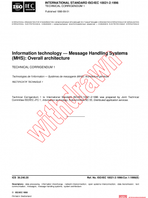 ISO/IEC 10021-2:1996/COR1:1998 PDF