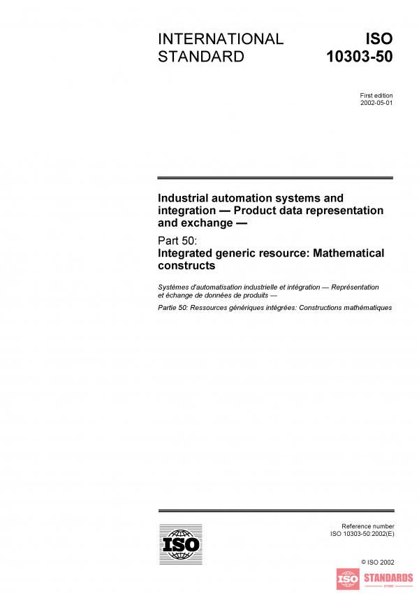 ISO 10303-50:2002 PDF